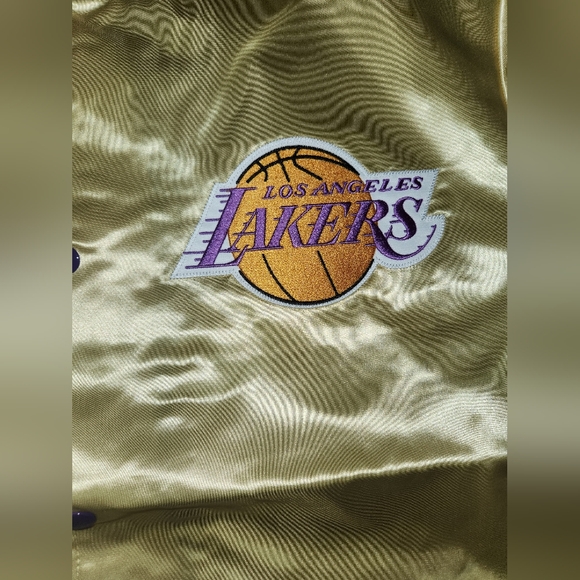 Mitchell & Ness Fashion Los Angeles Lakers Satin Jacket Men's L NBA Basketball - Picture 3 of 7